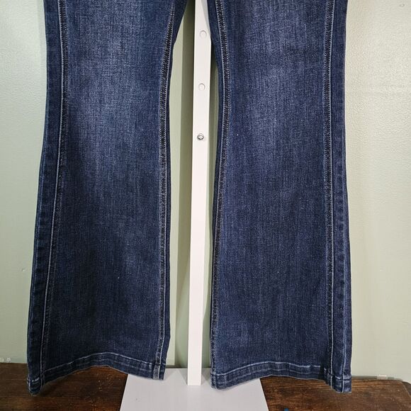 Judy Blue Pinky Swear Flare Trouser Jean With Angled Sides Detail Size 13/31 - Picture 3 of 10